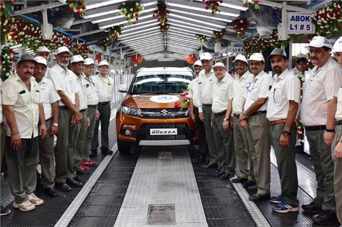 Maruti Suzuki achieves 20 million unit production milestone